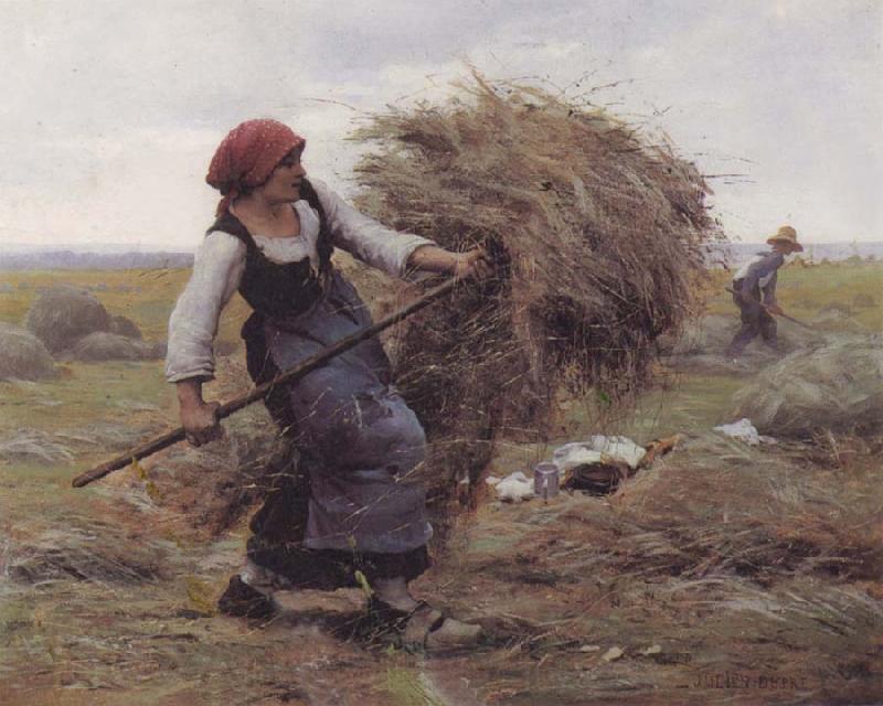 Julien  Dupre The Hay Gatherer Norge oil painting art